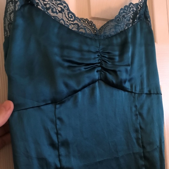 Ann Taylor Turquoise Silk Lace Cami - Picture 6 of 7